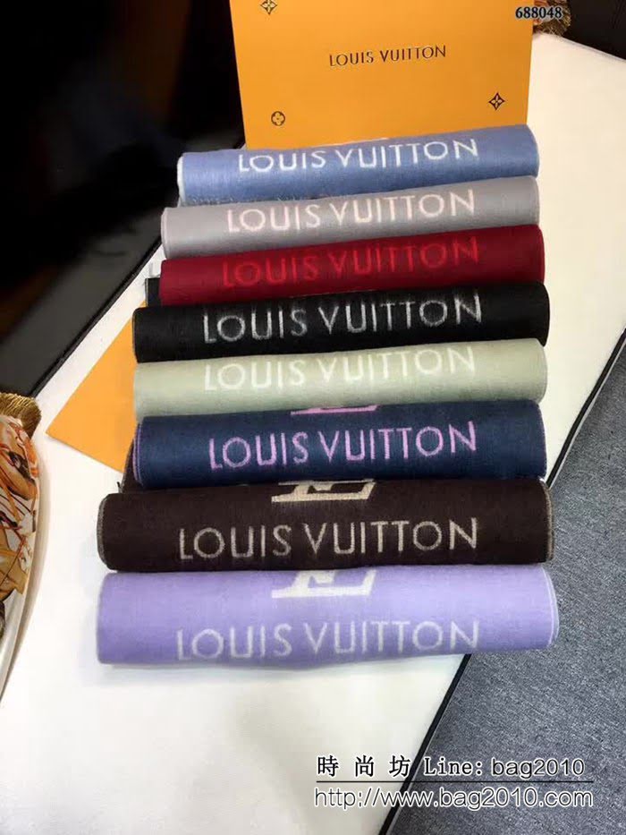 路易威登LV2018秋冬新款加厚羊絨圍巾 霍思燕款 688048 LLWJ6038